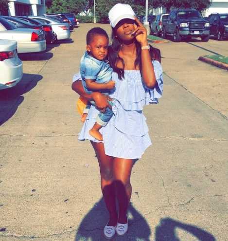 Tiwa Savage & her cute son in Houston